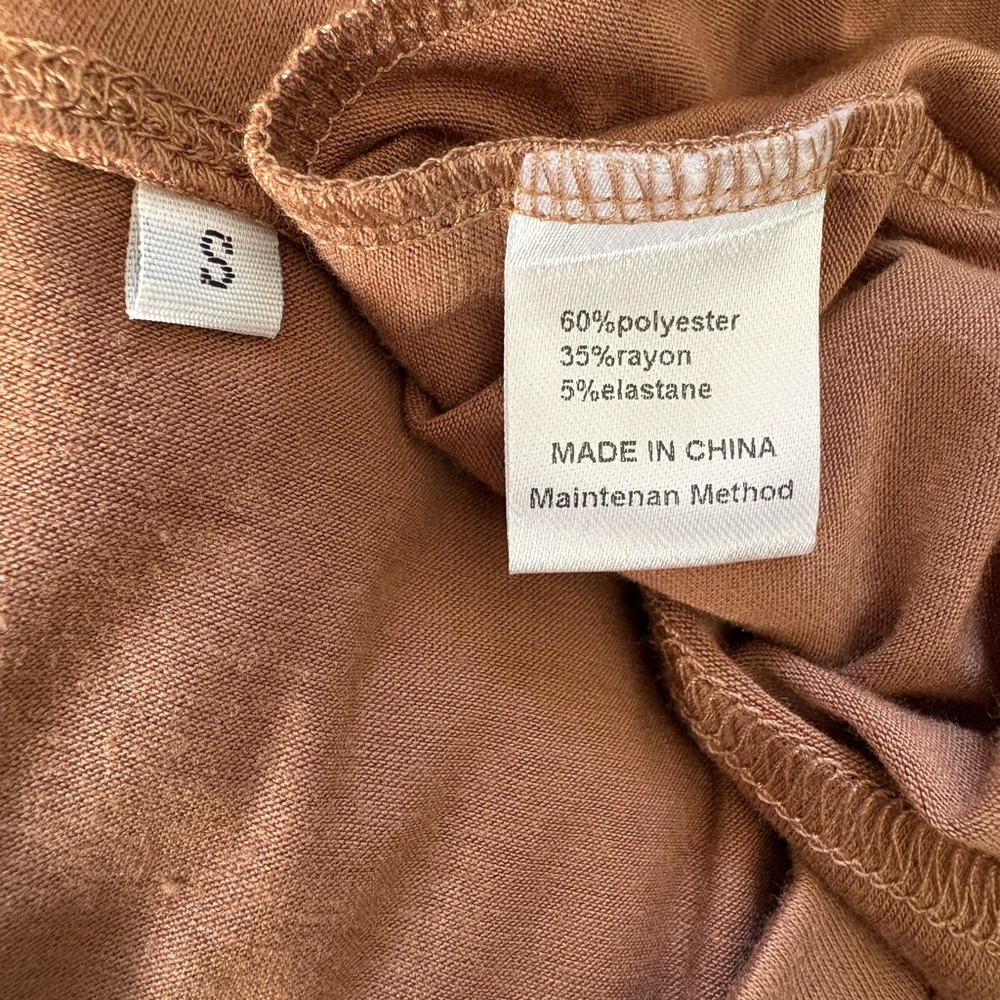 Terracotta Tan Sleeveless Button Front Pockets Maxi Dress, Sz: Small - Picture 10 of 10